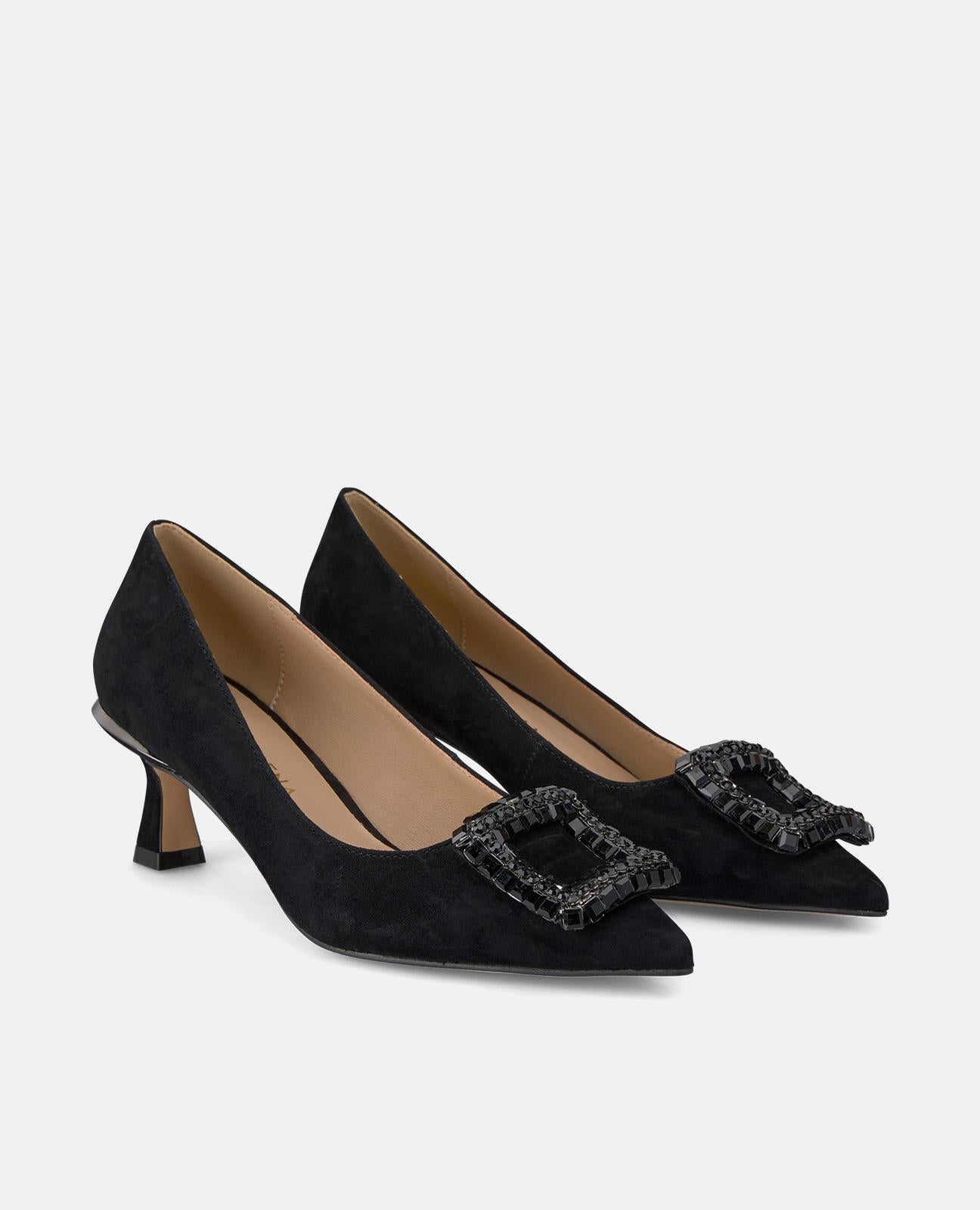 alma-en-pena-pumps-mit-strass-brosche-6-cm-schwarz image 2