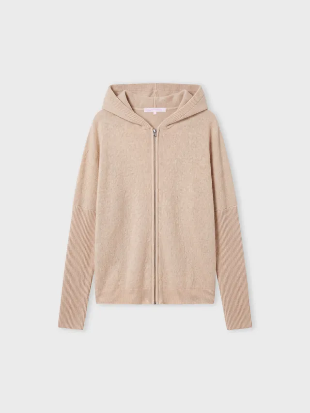absolut-opale-poncho-cardigan-damen-kapuze-rei-verschluss-100-kaschmir-beige image 1