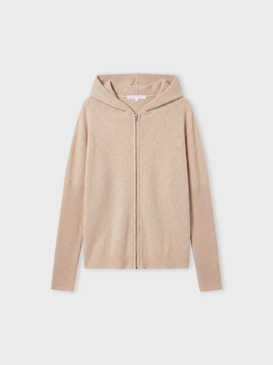 absolut-opale-poncho-cardigan-damen-kapuze-rei-verschluss-100-kaschmir-beige image 1