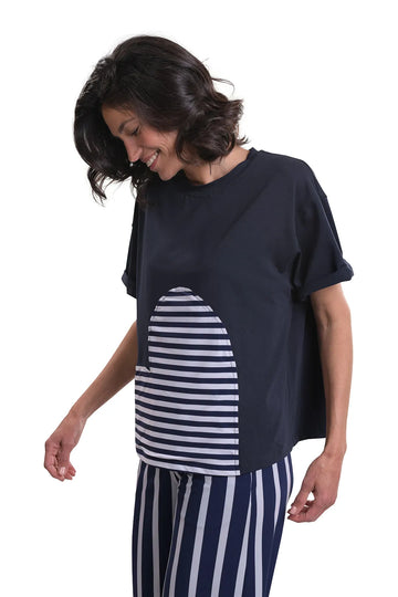 alembika-tekbika-herz-applikation-t-shirt-navy image 5