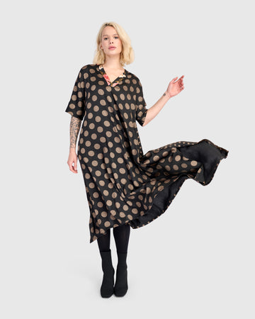 alembika-maison-a-linien-kleid-black-bronze-dots image 2