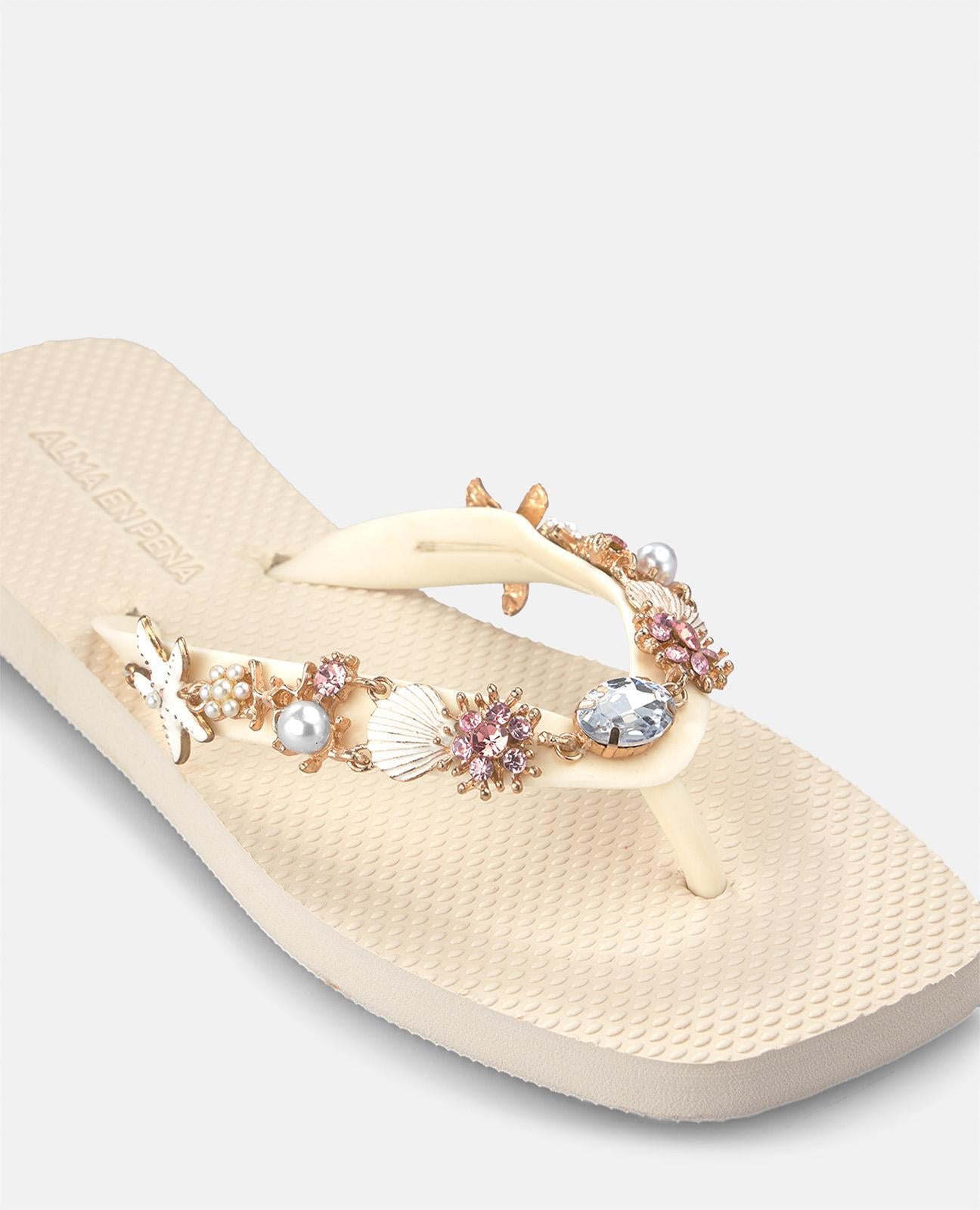 alma-en-pena-white-t-strap-bathing-sandal-wei-e-zehensteg-sandale-flach-2-cm image 4