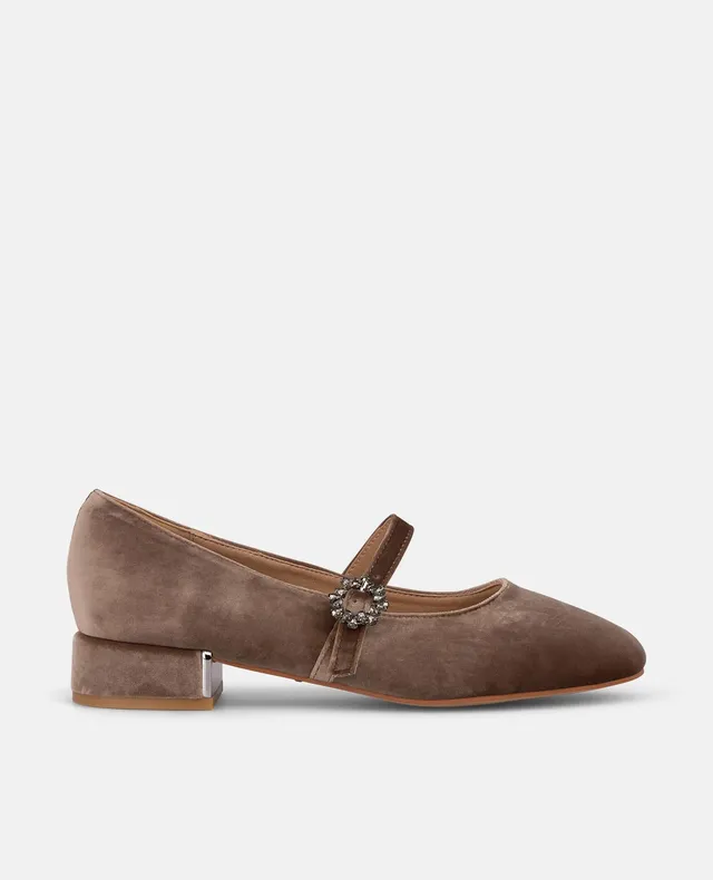 alma-en-pena-velvet-flats-ballerina-vis-n-samt-blumen-schnalle image 1