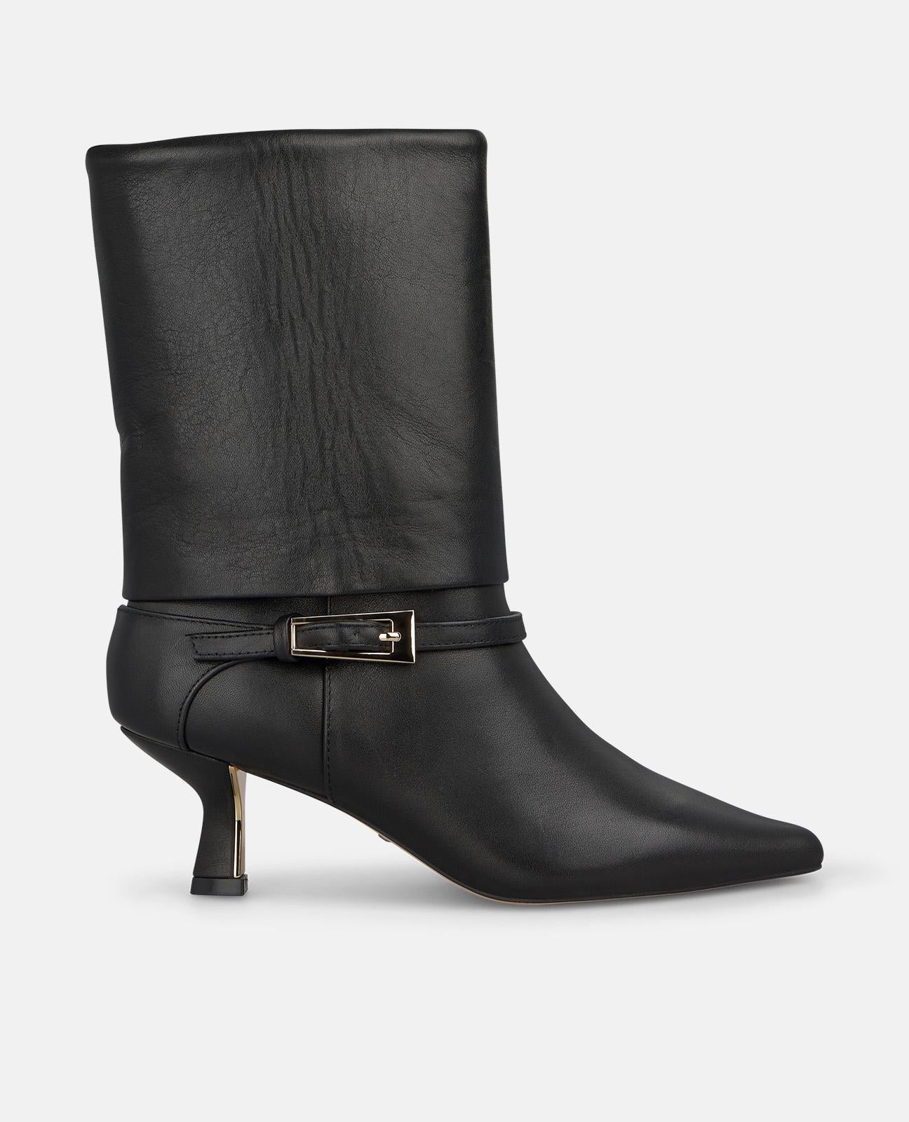 alma-en-pena-nappa-stiefelette-mit-schnalle-in-schwarz-5-5-cm image 1