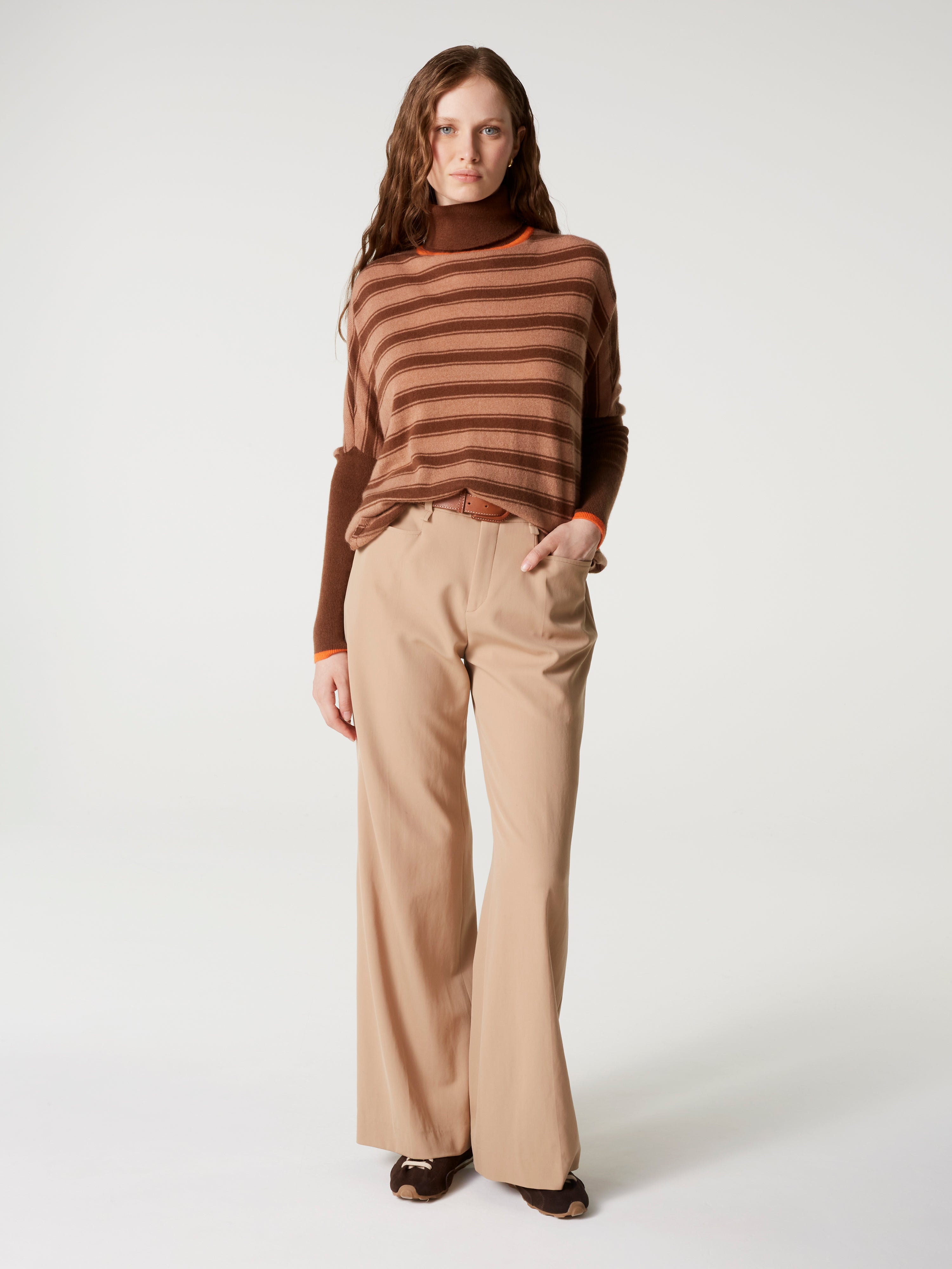 absolut-joanna-poncho-pullover-mit-rollkragen-100-kaschmir-braun-gestreift image 6