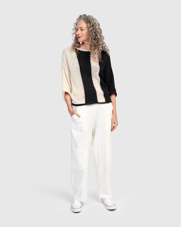 alembika-naomi-sweater-mix-schwarz-ecru-streifen image 7