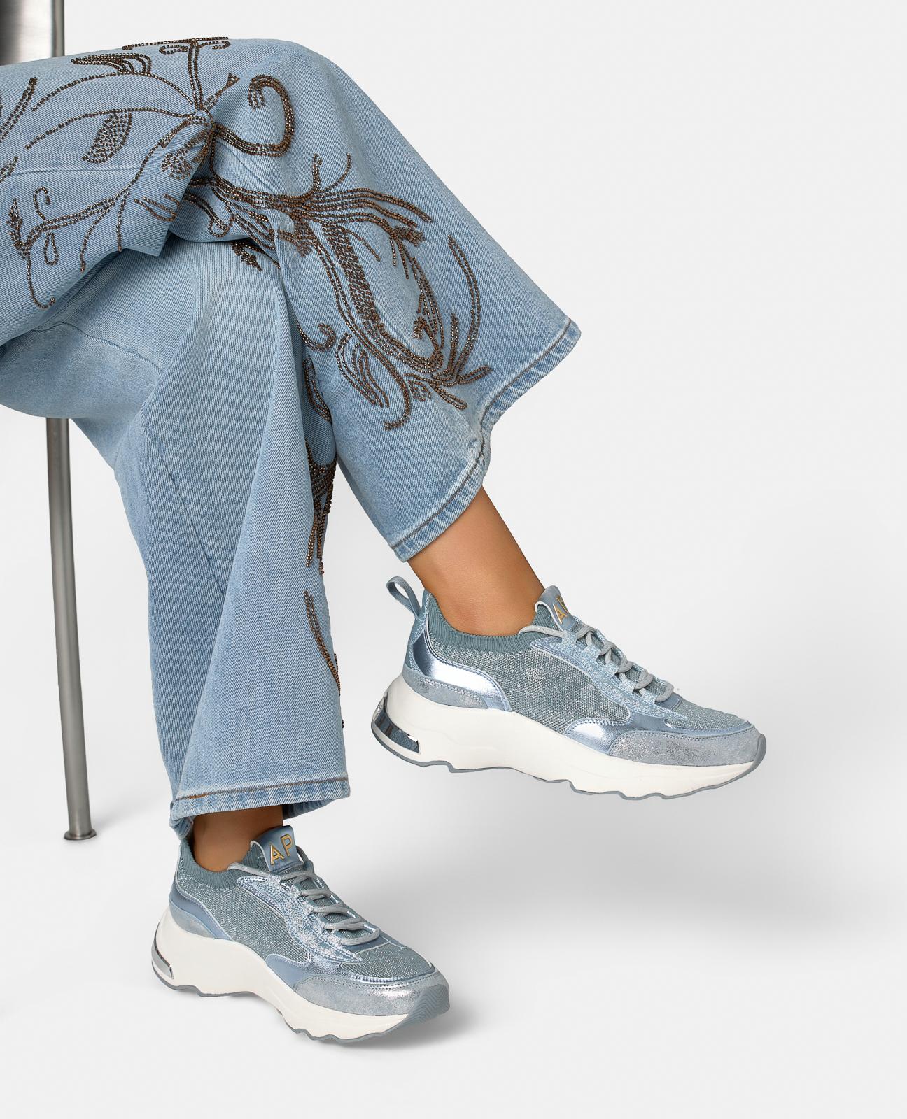 alma-en-pena-metallic-finish-sneaker-blau-plateau-4-5-cm image 5