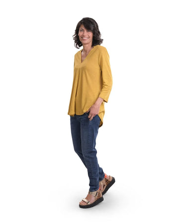 alembika-essential-linen-v-neck-top-yellow-leinen-tunika-top image 2