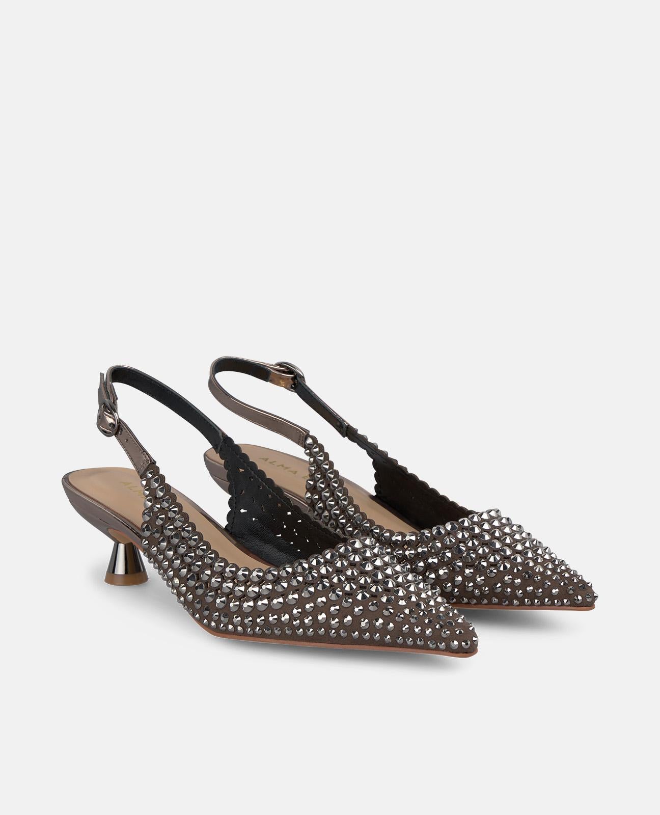 alma-en-pena-mini-pumps-silber-mit-strass-4-5-cm-absatz image 2