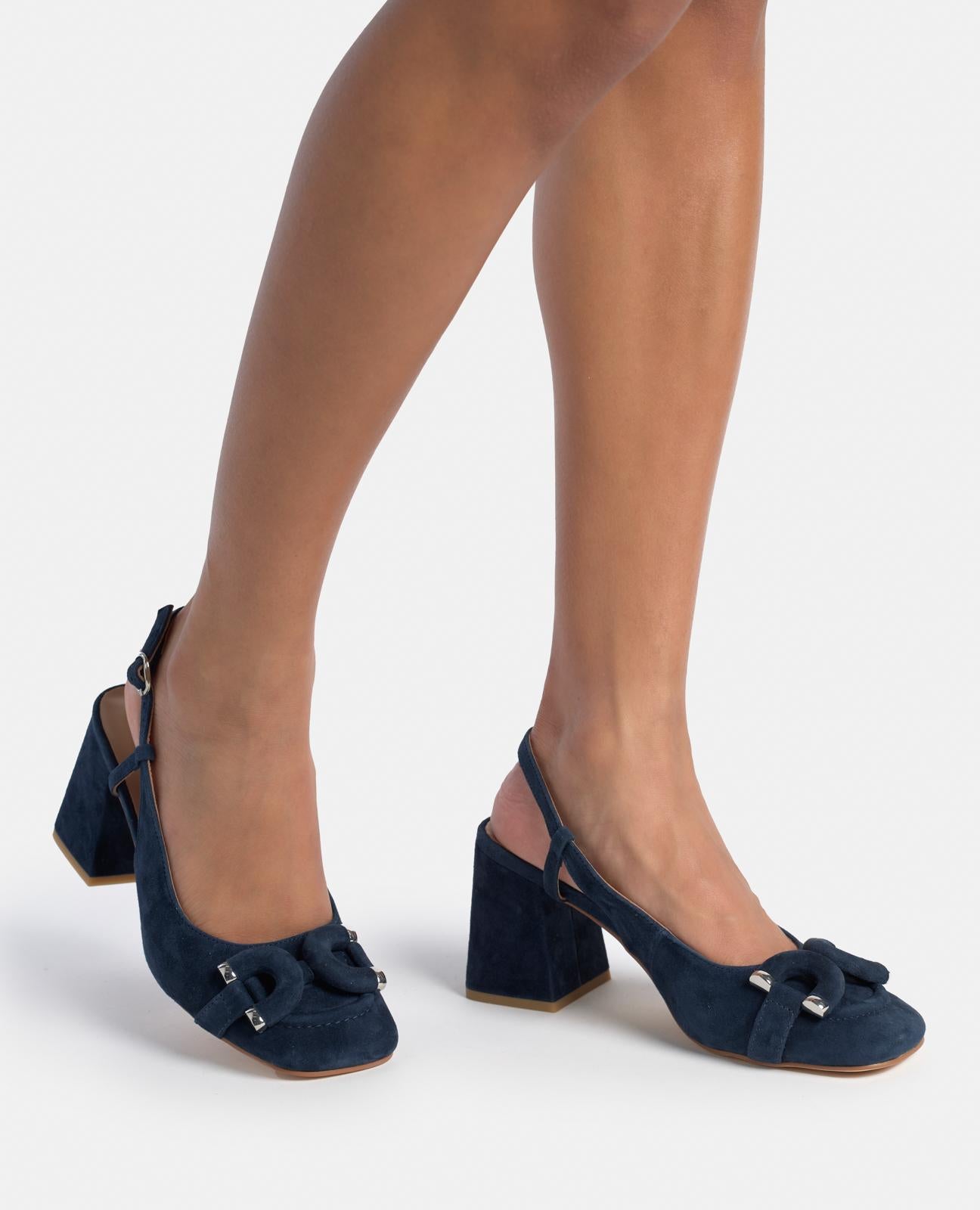 alma-en-pena-shoe-heel-detail-pumps-blau-mit-7-5-cm-absatz image 4