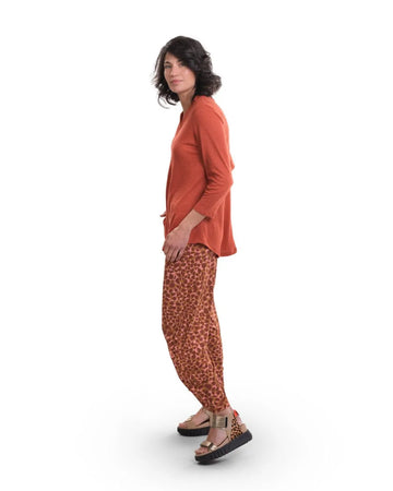 alembika-essential-linen-v-ausschnitt-top-damen-orange image 2