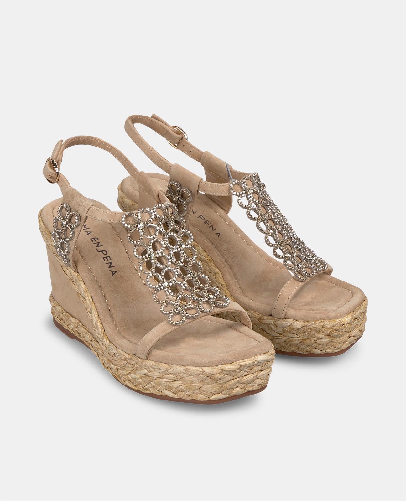 alma-en-pena-flower-wedge-mit-strass-arena-keil-9-8-cm image 2