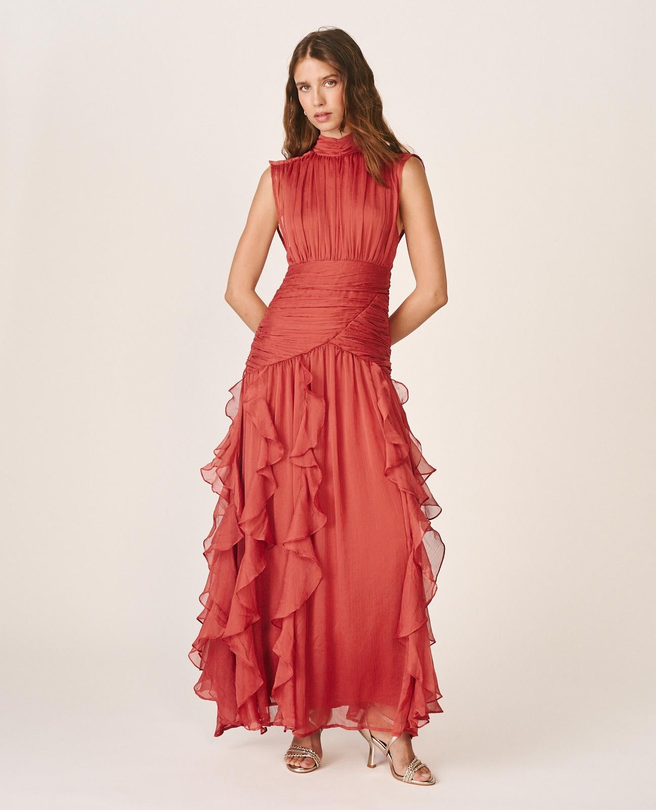 alma-en-pena-long-dress-with-ruffles-langes-r-schenkleid-rosa-rmellos image 3