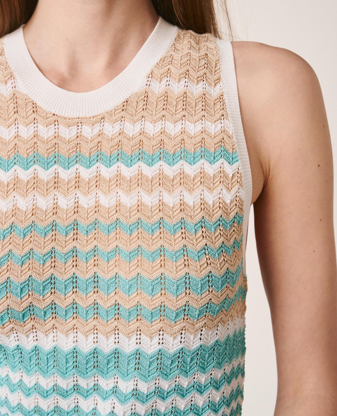 alma-en-pena-sleeveless-knit-dress-langes-rmelloses-strickkleid-blau image 5