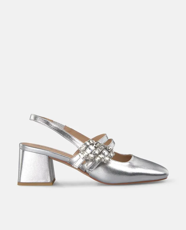 alma-en-pena-buckle-heel-shoes-pumps-silber-mit-strass-schnallen-5-5-cm image 1