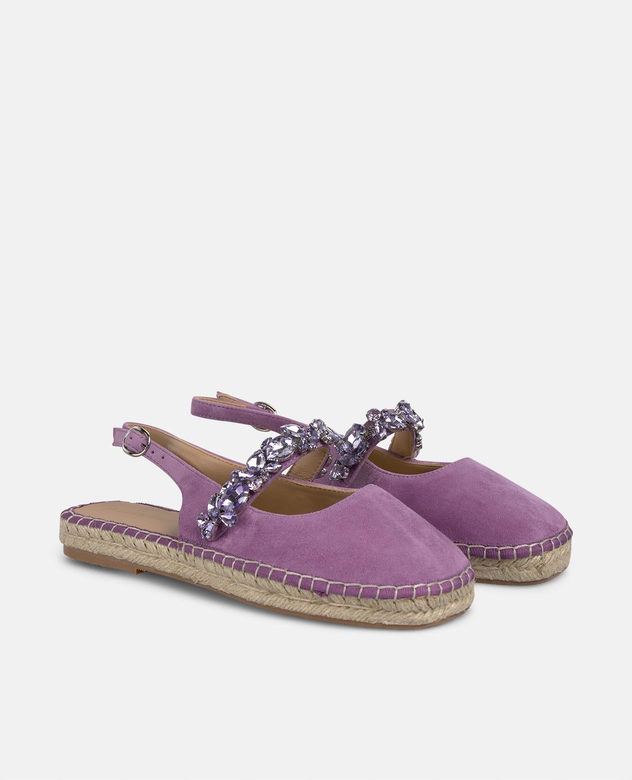 alma-en-pena-espadrilles-mit-strass-flache-ballerina-violett-2-3-cm image 2
