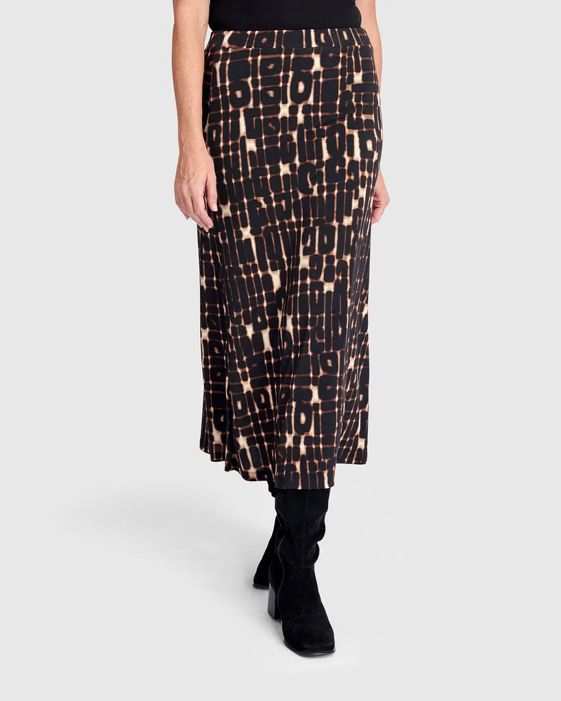 alembika-glyph-pencil-skirt-damen-maxirock-matrix-jersey image 1