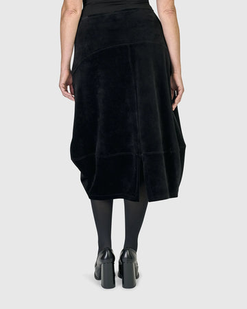 alembika-everyday-velvet-licorice-midi-rock-schwarz image 5