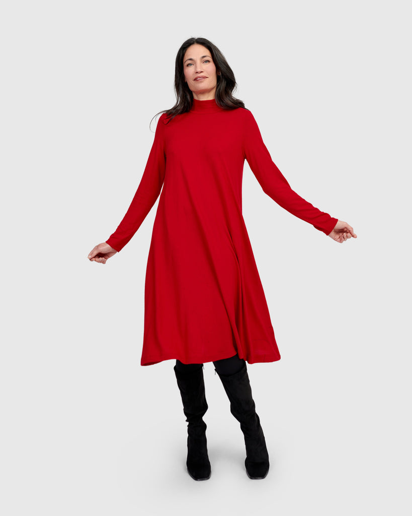 alembika-soft-knit-a-line-dress-red-strickkleid image 1
