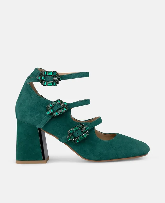 alma-en-pena-pumps-mit-schmuckschnalle-7-cm-gr-n image 1