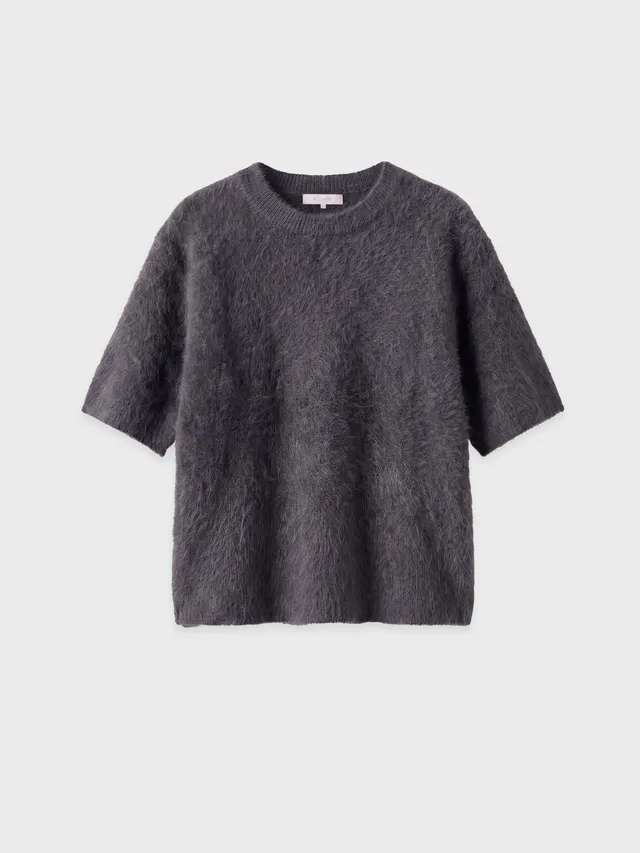absolut-jenna-pull-aus-geb-rstetem-kaschmir-oversize-kurzarm-grau image 1
