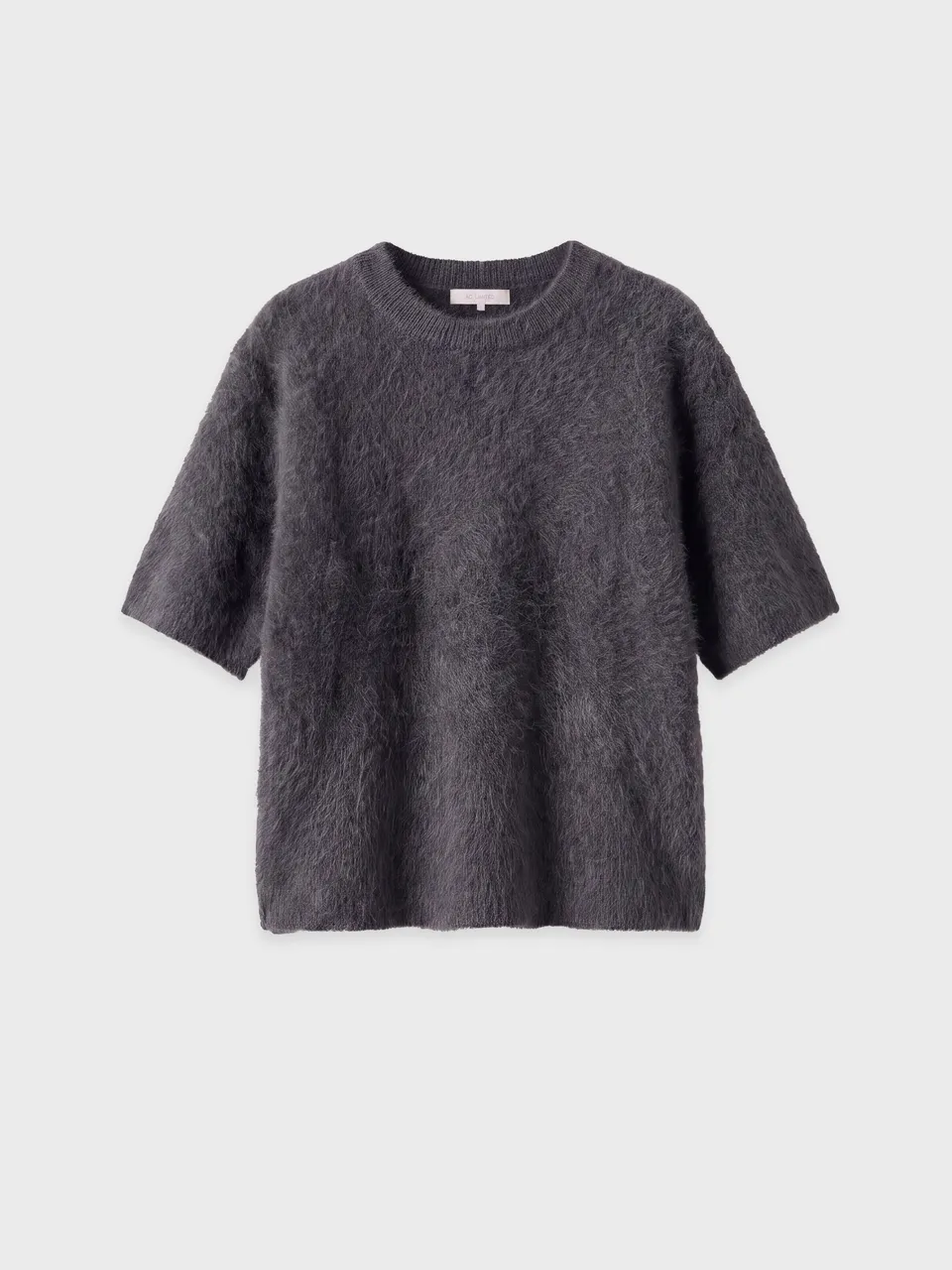 absolut-jenna-pull-aus-geb-rstetem-kaschmir-oversize-kurzarm-grau image 1