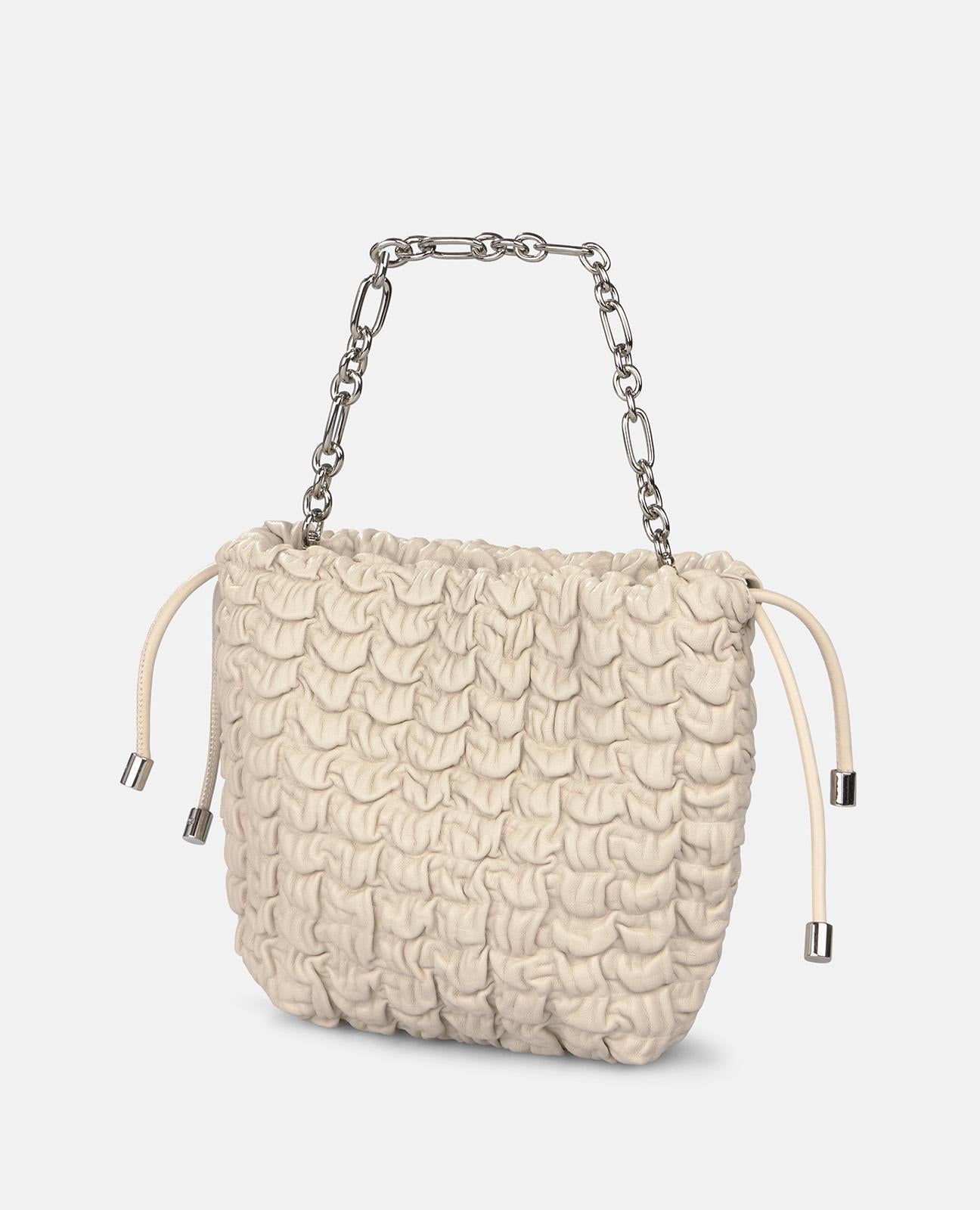 alma-en-pena-ledertasche-relief-beuteltasche-grau-crossbody image 4