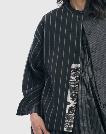 alembika-chalk-stripe-shirt-jacket-schwarz-hemdjacke image 5