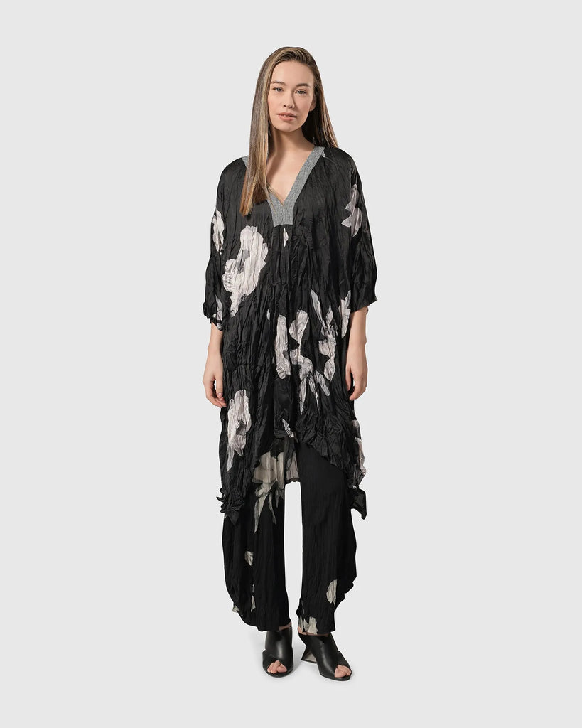 alembika-paige-crinkle-kaftan-tunika-kleid-rosen-baumwolle image 1