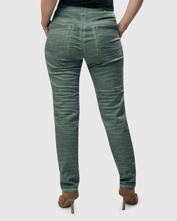 alembika-pinstripe-iconic-stretch-jeans-teal-mid-rise-tapered image 5