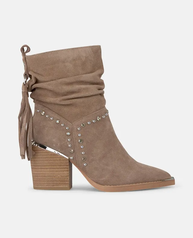 alma-en-pena-stiefelette-mit-fransen-und-nieten-vison image 1