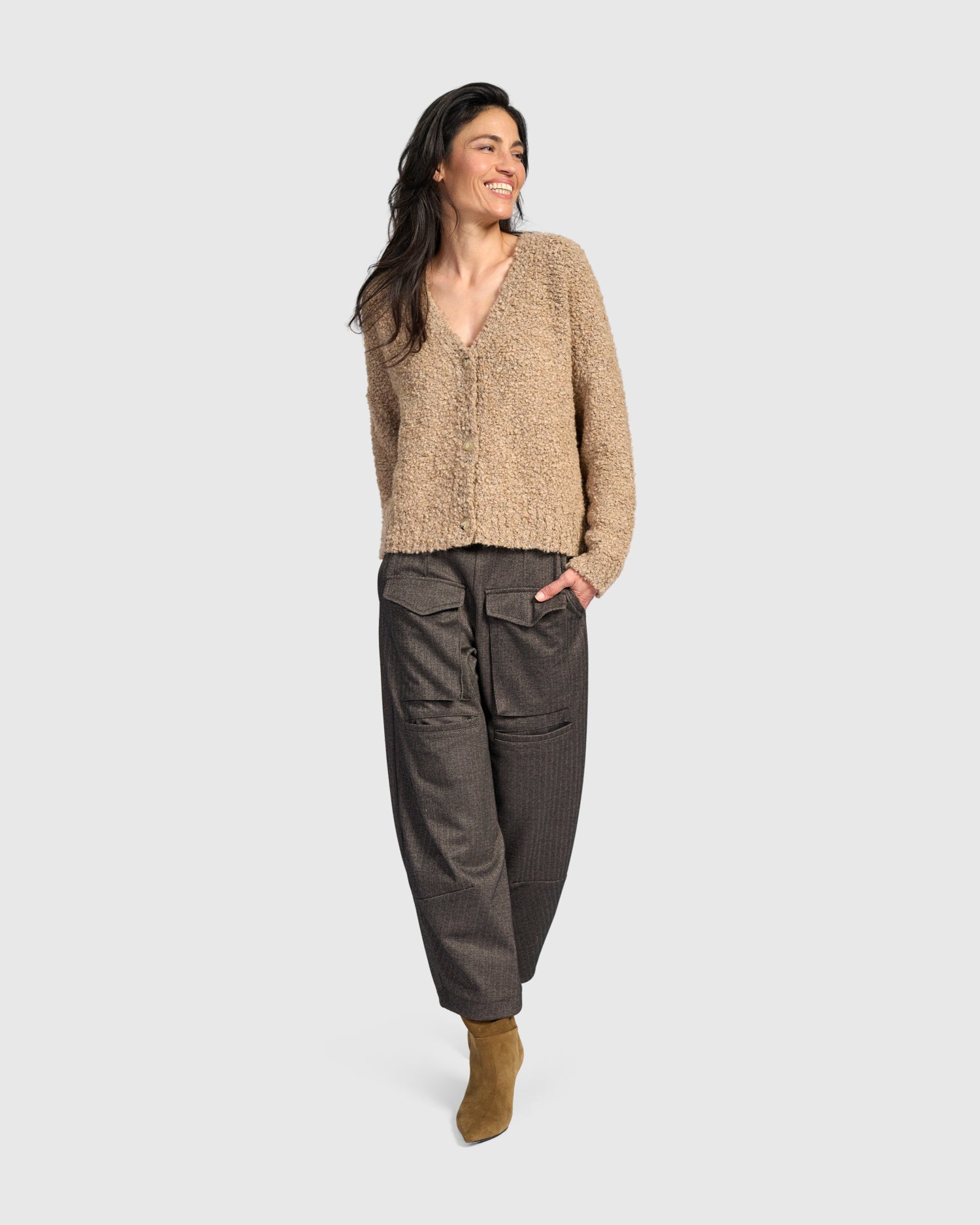 alembika-teddy-boucle-cardigan-as951s-strickjacke-in-sand image 7