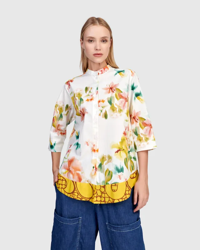 alembika-oleander-kragenloses-shirt-garden image 1