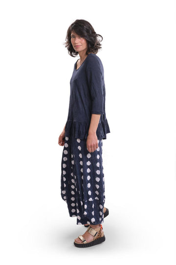 alembika-cara-crinkle-top-navy-3-4-arm-pullover image 5