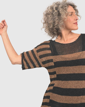 alembika-sofia-sweater-coffee-streifenpullover image 4