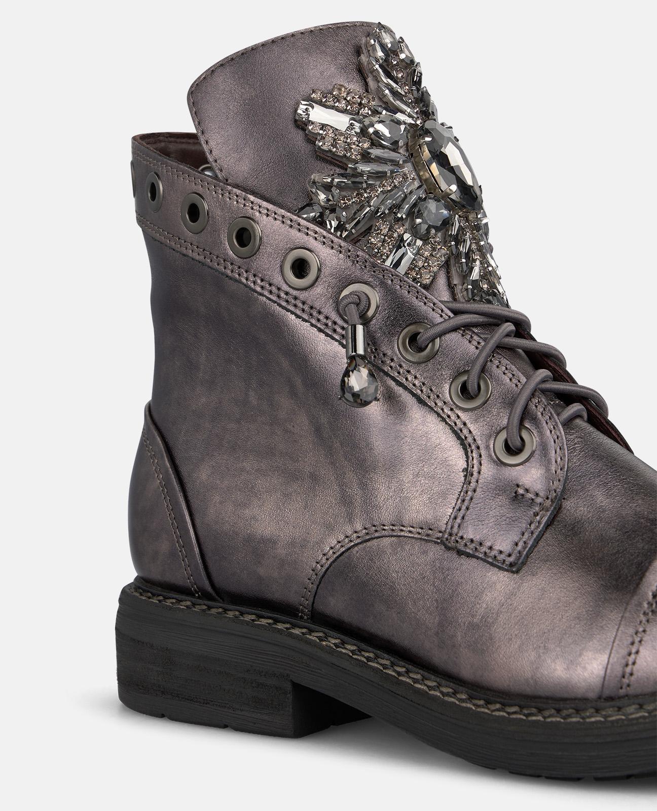 alma-en-pena-military-schn-rstiefelette-grau-3-cm-mit-strassblume image 4