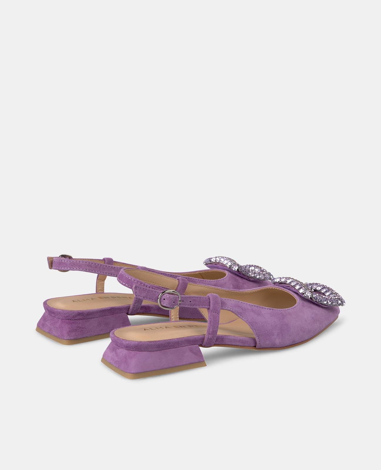 alma-en-pena-flacher-brogue-schuh-violett-strass-2-cm image 3