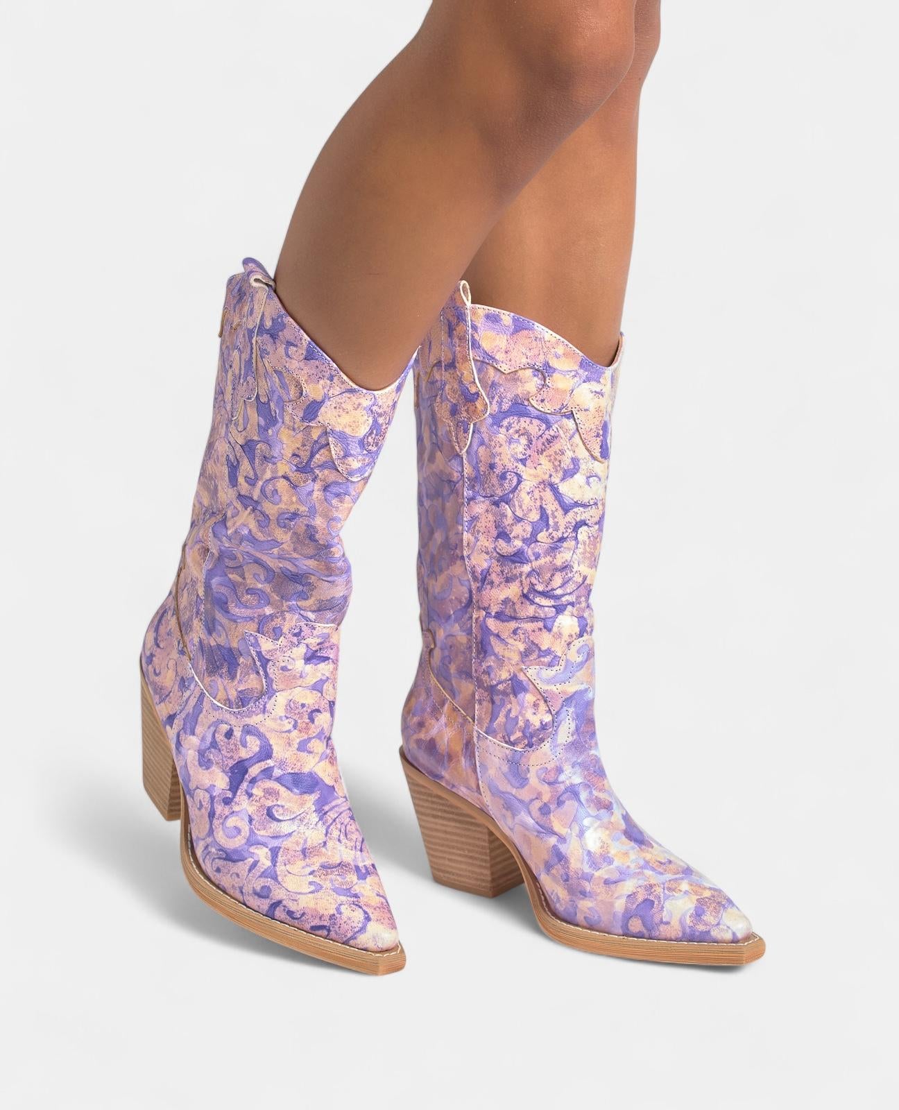 alma-en-pena-embroidered-half-boot-lila-stiefel-mit-stickerei-8-cm-absatz image 5