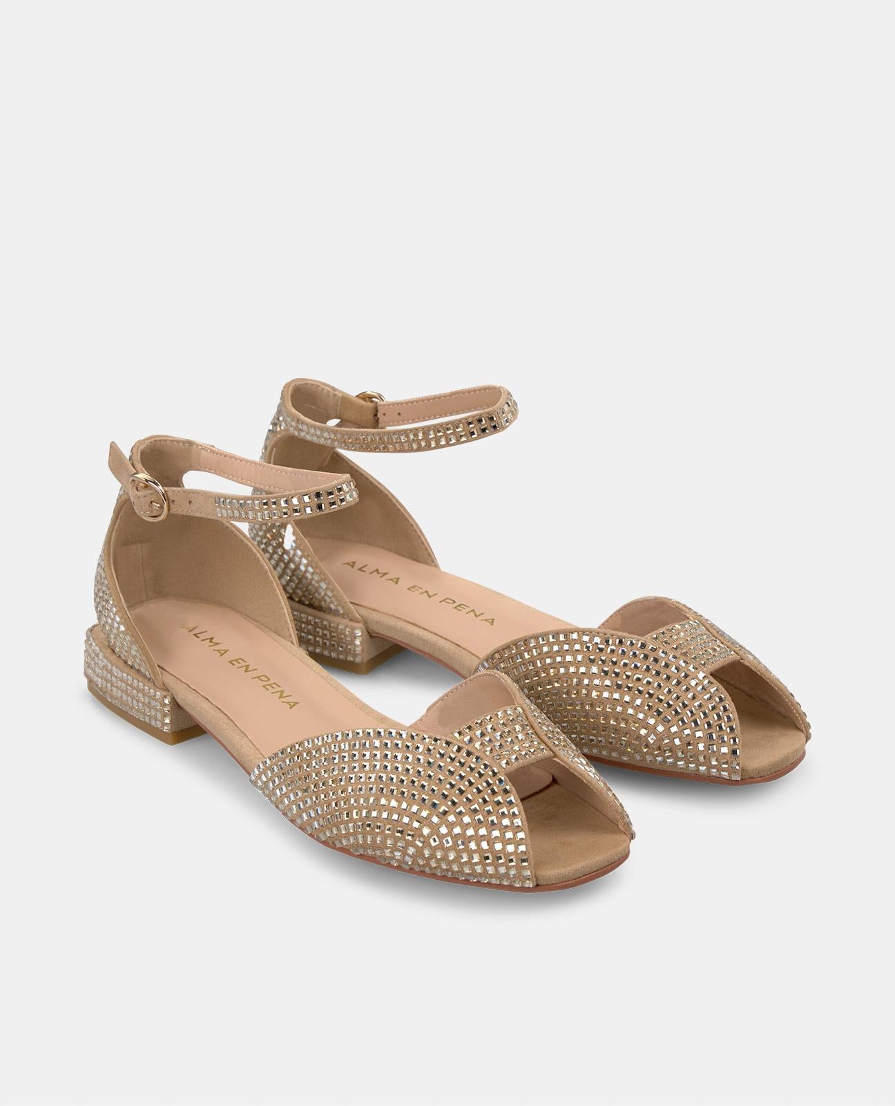 alma-en-pena-flache-sandale-arena-open-toe-strass-sandale-2-3-cm image 2