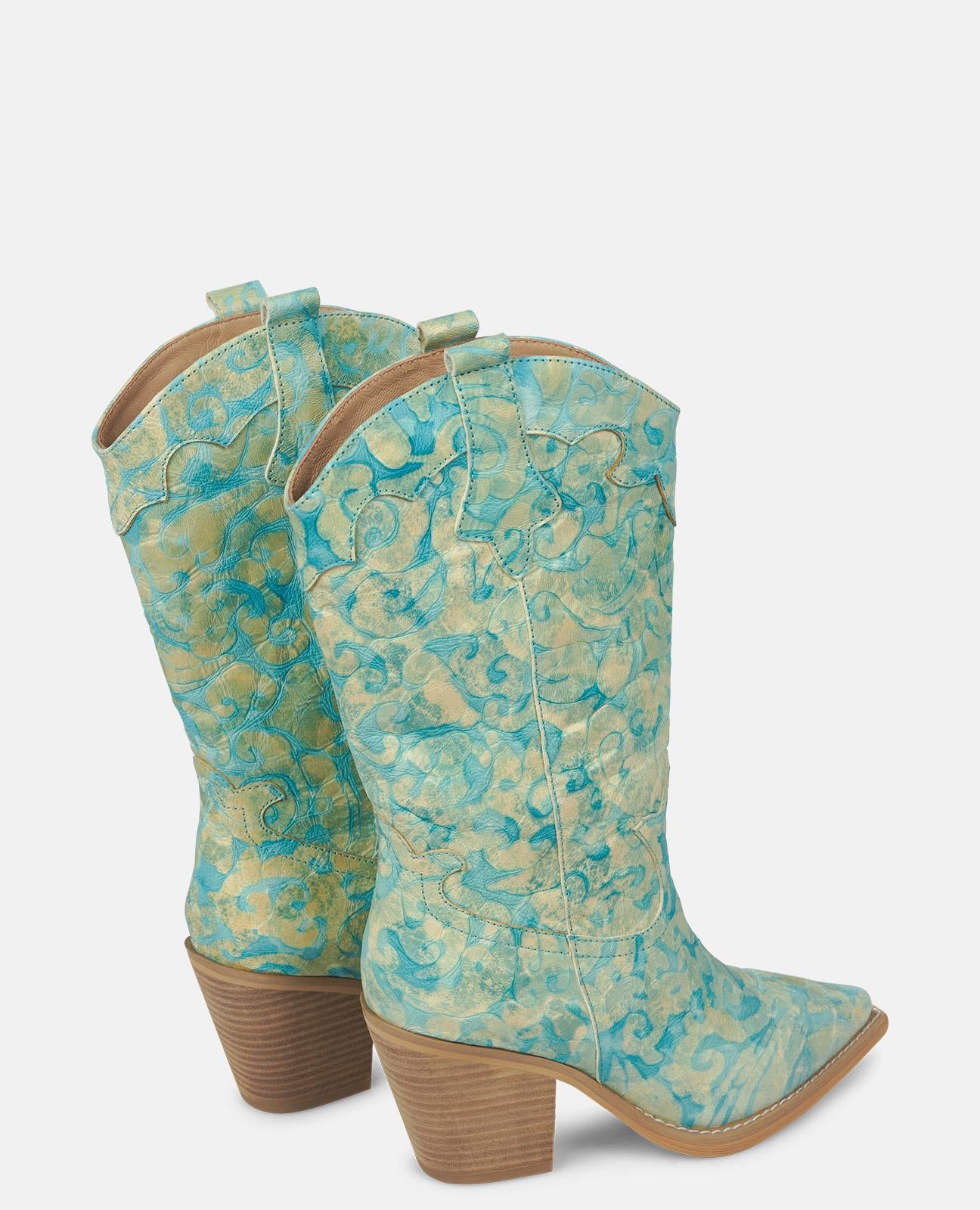 alma-en-pena-embroidered-half-boot-stiefel-blau-8-cm image 4