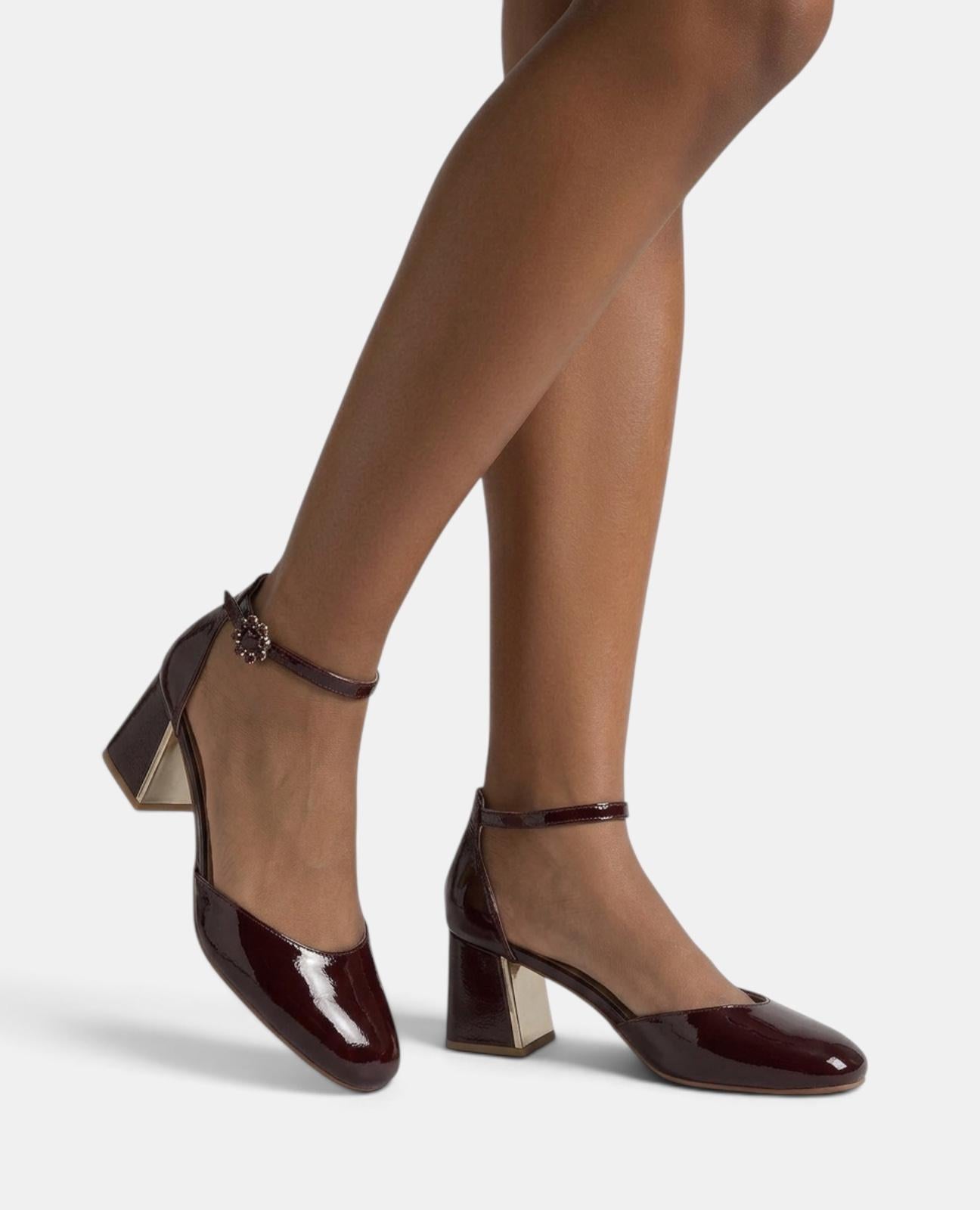 alma-en-pena-patent-leather-dress-shoe-pumps-bordeaux-7-cm-blockabsatz image 5