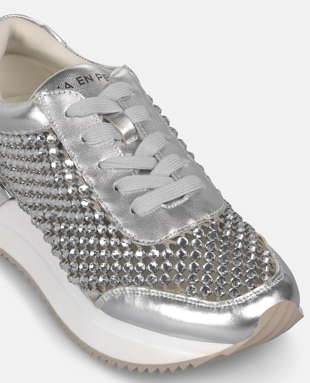 alma-en-pena-sports-platform-damen-sneaker-silber-metallic-mit-4-5-cm-plateau image 4