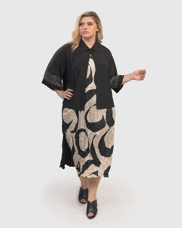 alembika-lina-satin-cuff-jacke-schwarz-kurzjacke image 3