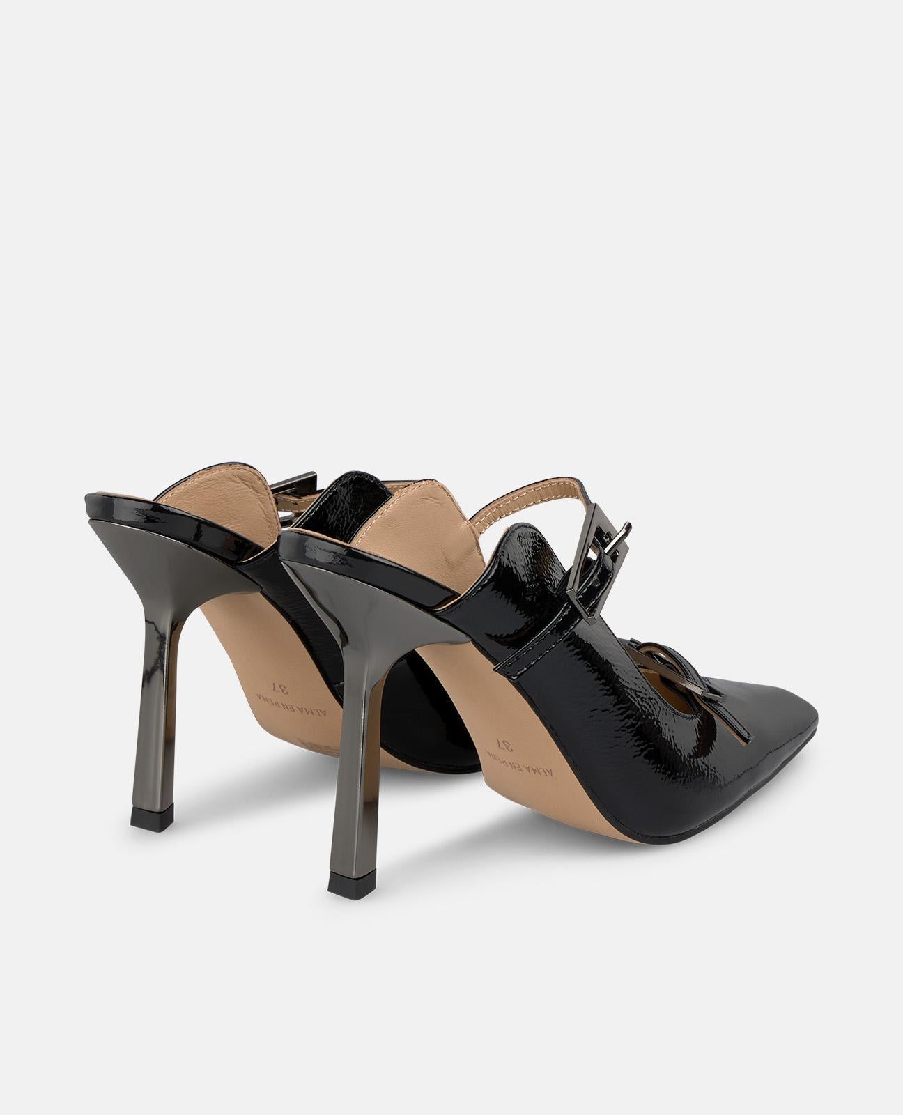 alma-en-pena-slingback-pumps-mit-doppel-schnalle-10-cm-schwarz image 3