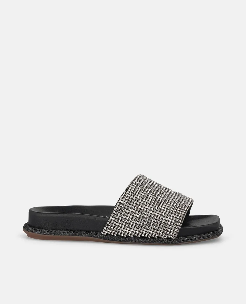 alma-en-pena-flache-sandale-schwarz-strass-2-cm image 1