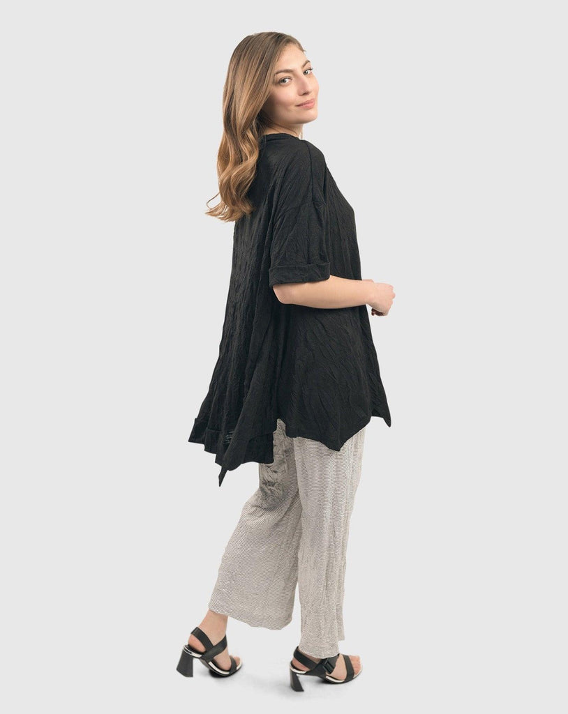 alembika-crinkle-trapeze-top-schwarz image 1