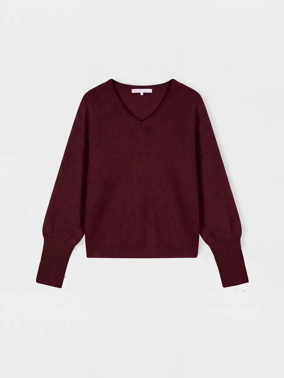 absolut-romane-poncho-pullover-mit-v-ausschnitt-und-puff-rmeln-aus-kaschmir-f-r- image 1