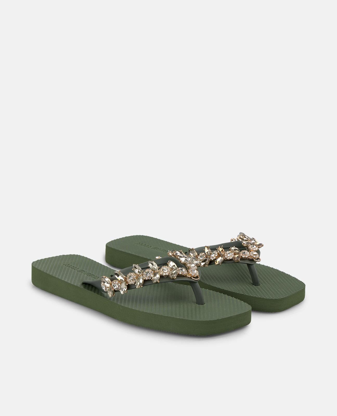 alma-en-pena-t-style-beach-sandalen-khaki-flach image 3