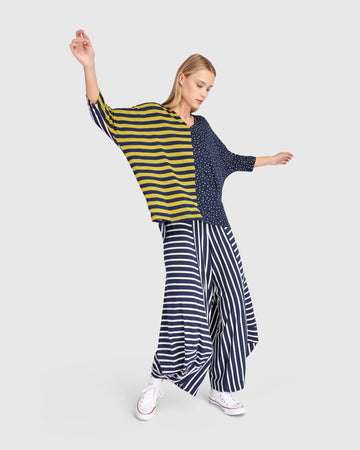 alembika-sun-moon-top-navy-yellow image 2