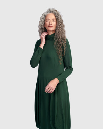 alembika-essential-turtleneck-cocoon-kleid-jungle-damen-jerseykleid image 3